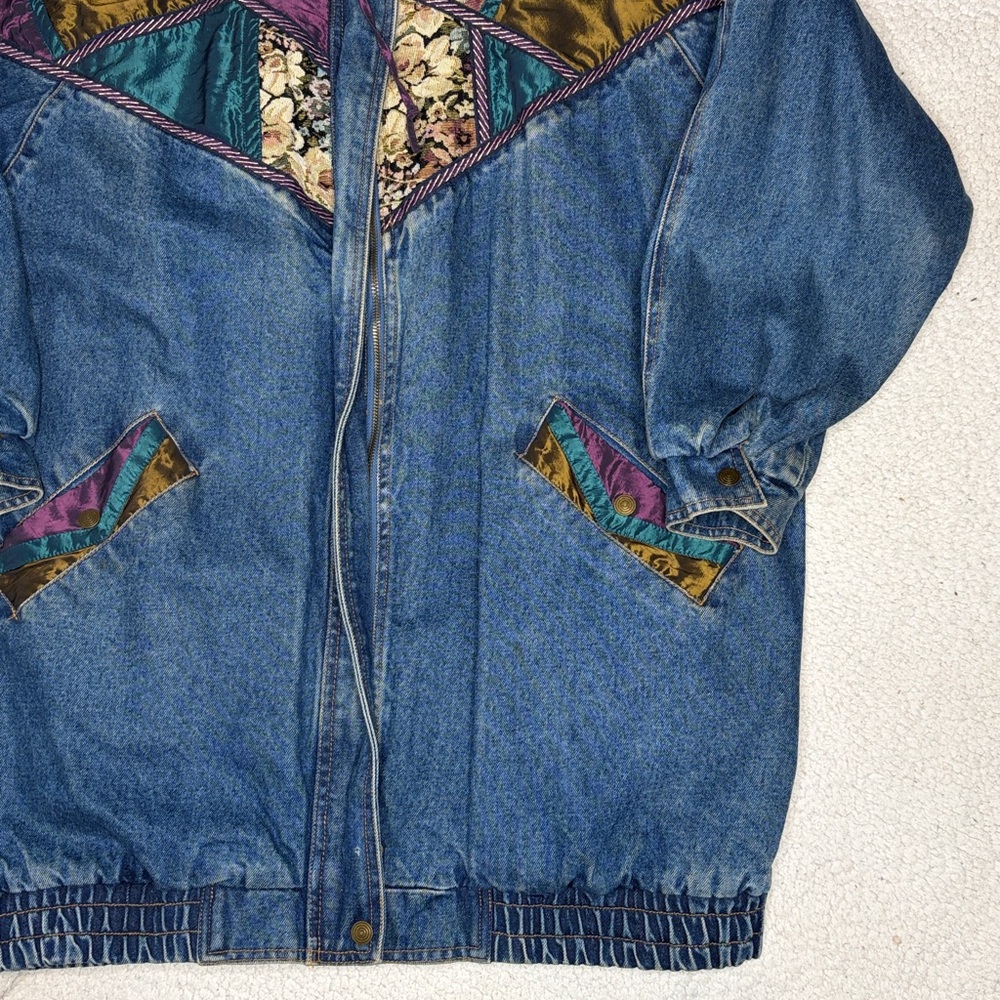 Vintage Current Seen Patchwork Denim Jacket: Size… - image 6